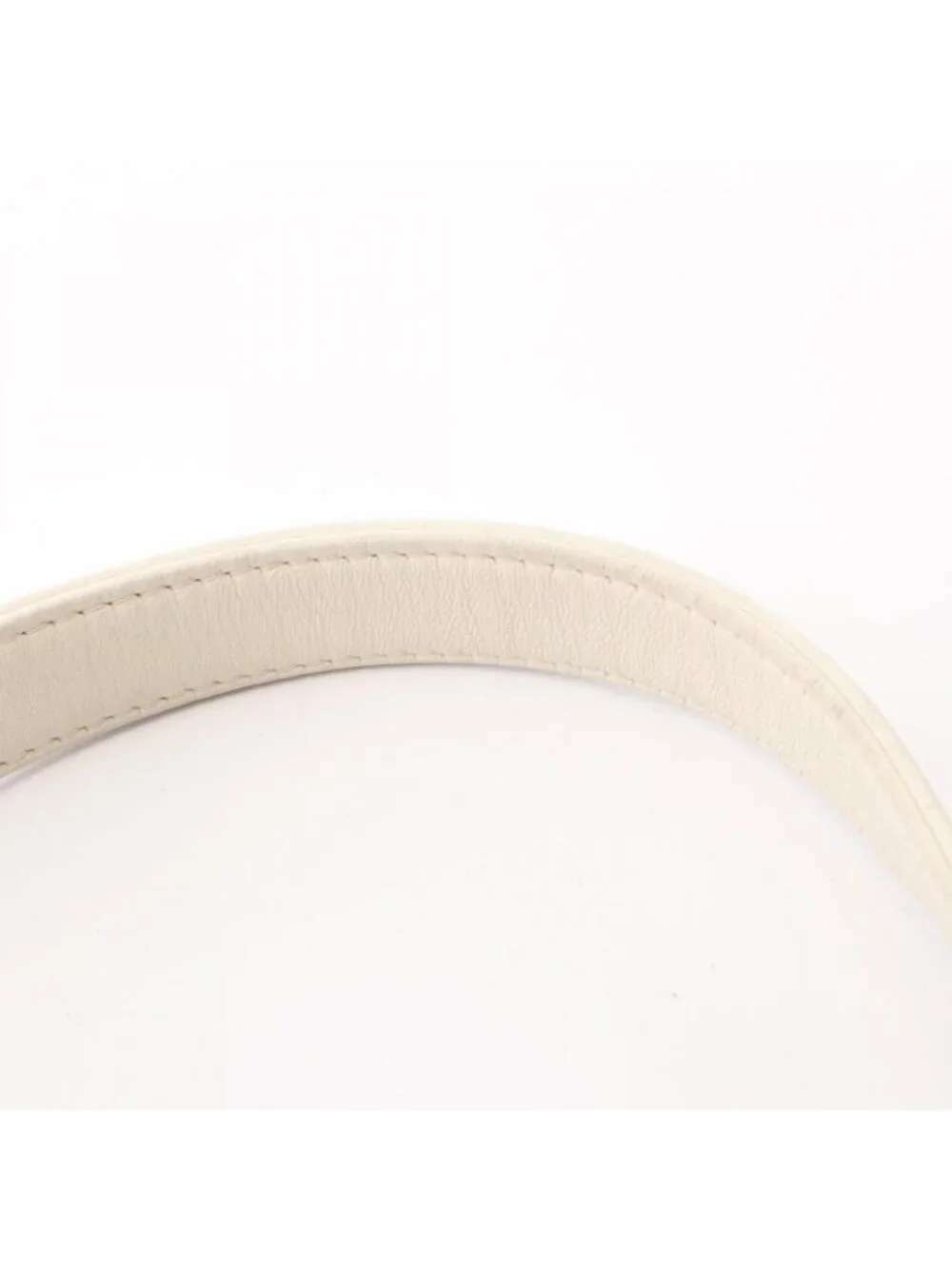 Chanel Handbag CC Logo 2-Way AS White Lambskin CC Vanity Chain Shoulder